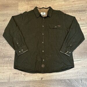 Legendary Whitetails Shirt Men's XL The Original Buck Camp Hunter Green‎ Flannel